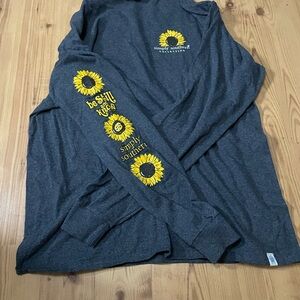 Simply Southern Charcoal Sunflower Tee